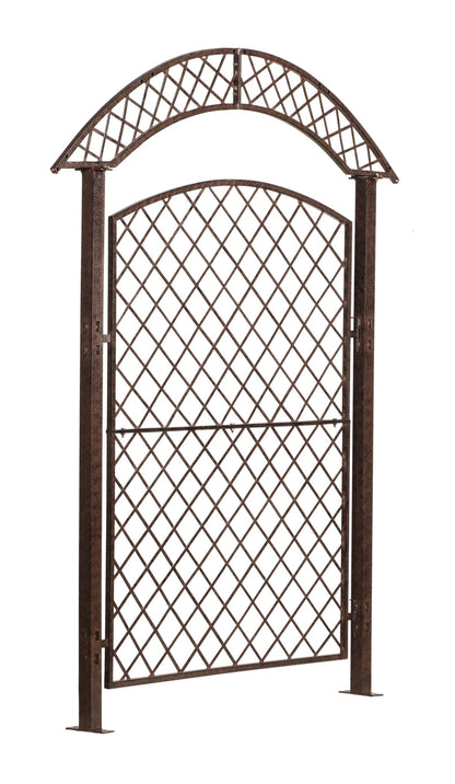 H Potter metal garden trellis large heavy-duty screen, side angle showing freestanding profile