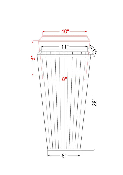 H Potter Tall Stainless Steel Planter with Antique Copper Finish