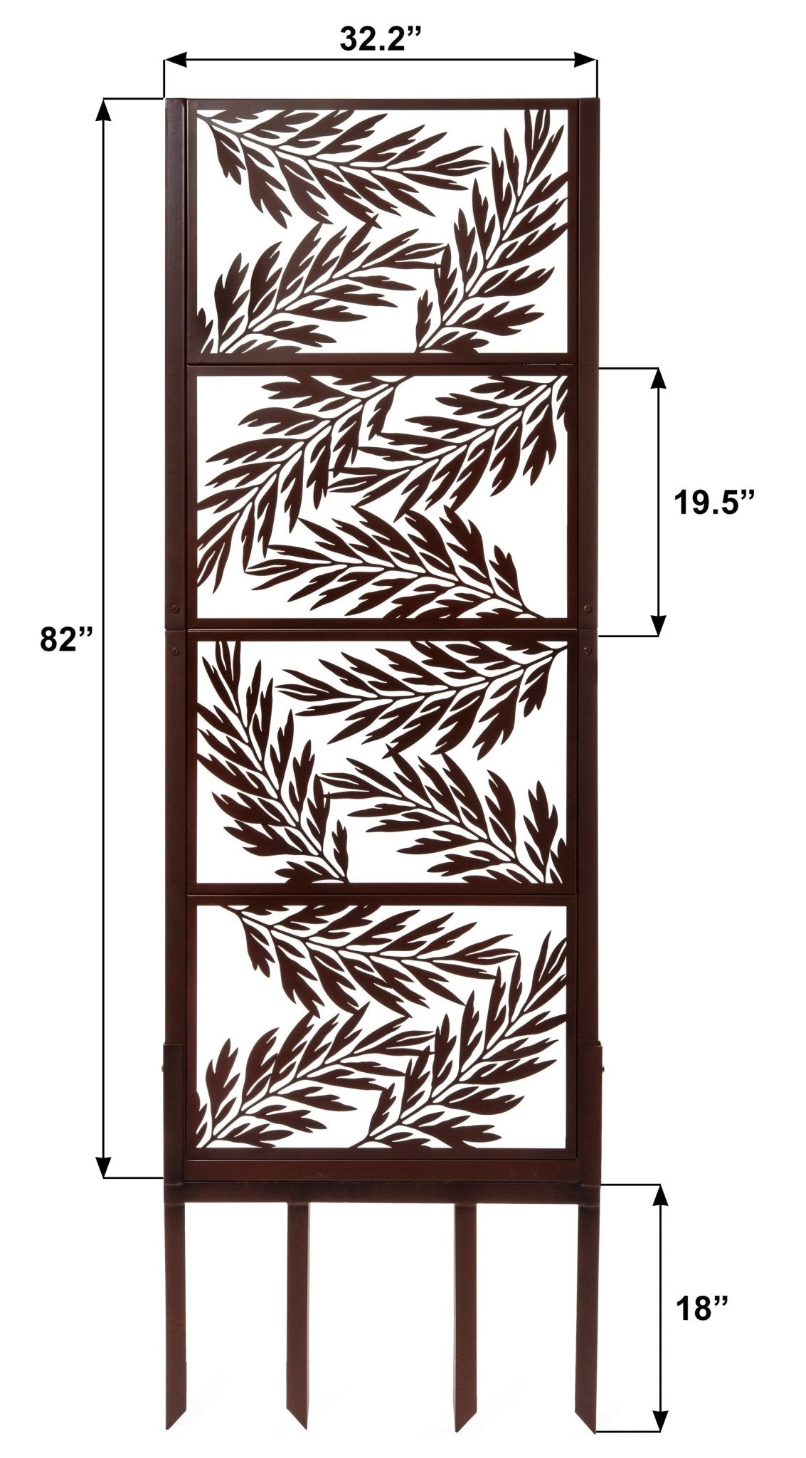 H Potter Garden Trellis Screen Privacy for Deck Patio Balcony with Ground Spikes
