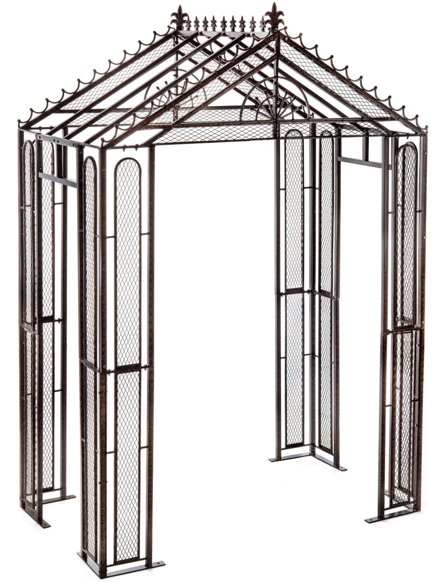 H Potter Garden Arbor Trellis Arch Metal Heavy-Duty for Climbing Plants