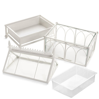 H Potter Terrarium Wardian Case Metal Tabletop orchid case gift for mom mothers day valentine christmas metal and glass