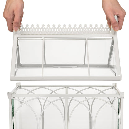 H Potter Terrarium Wardian Case Metal Tabletop orchid case gift for mom mothers day valentine christmas metal and glass