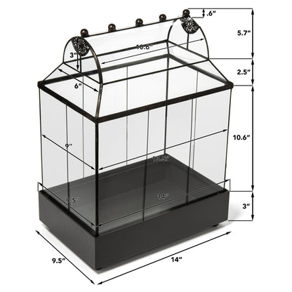 H Potter Wardian Case Terrarium For Sale with Curved Glass Roof Plant Planter Container Indoor Garden Mothers Day Gift