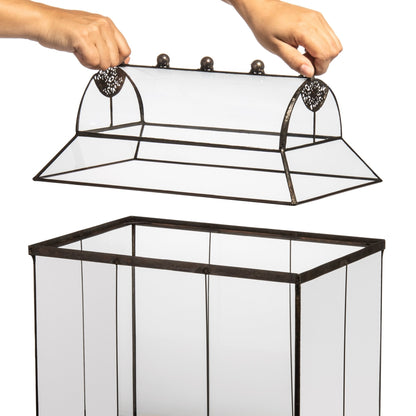 H Potter Wardian Case Terrarium For Sale with Curved Glass Roof Plant Planter Container Indoor Garden Mothers Day Gift