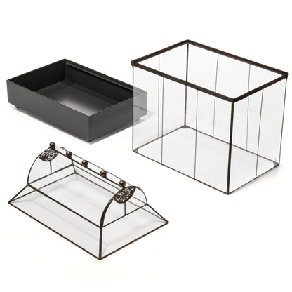 H Potter Wardian Case Terrarium For Sale with Curved Glass Roof Plant Planter Container Indoor Garden Mothers Day Gift