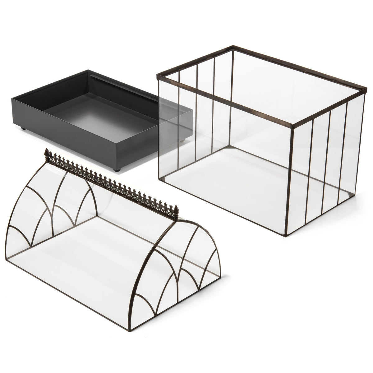 H Potter Terrarium Wardian Case Glass Vault Plant Container