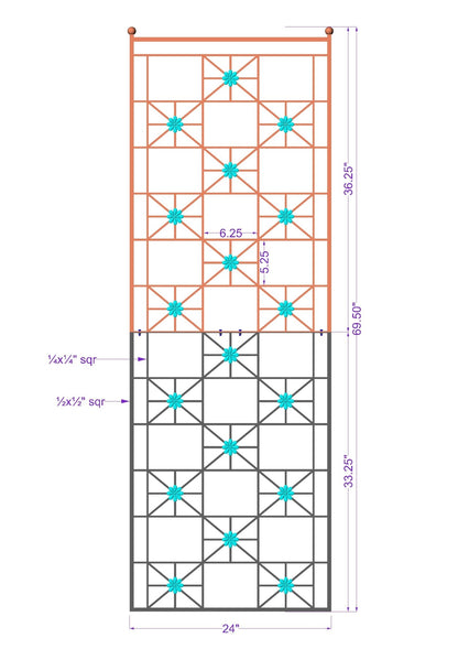 H Potter Metal Wall Decor Trellis Indoor Outdoor