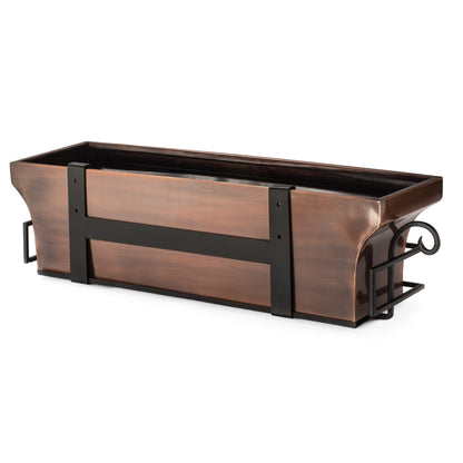 H Potter Flared Window Box 30 Inch Antique Copper Finish