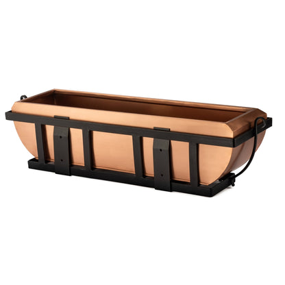 H Potter Copper Window Box back flat view