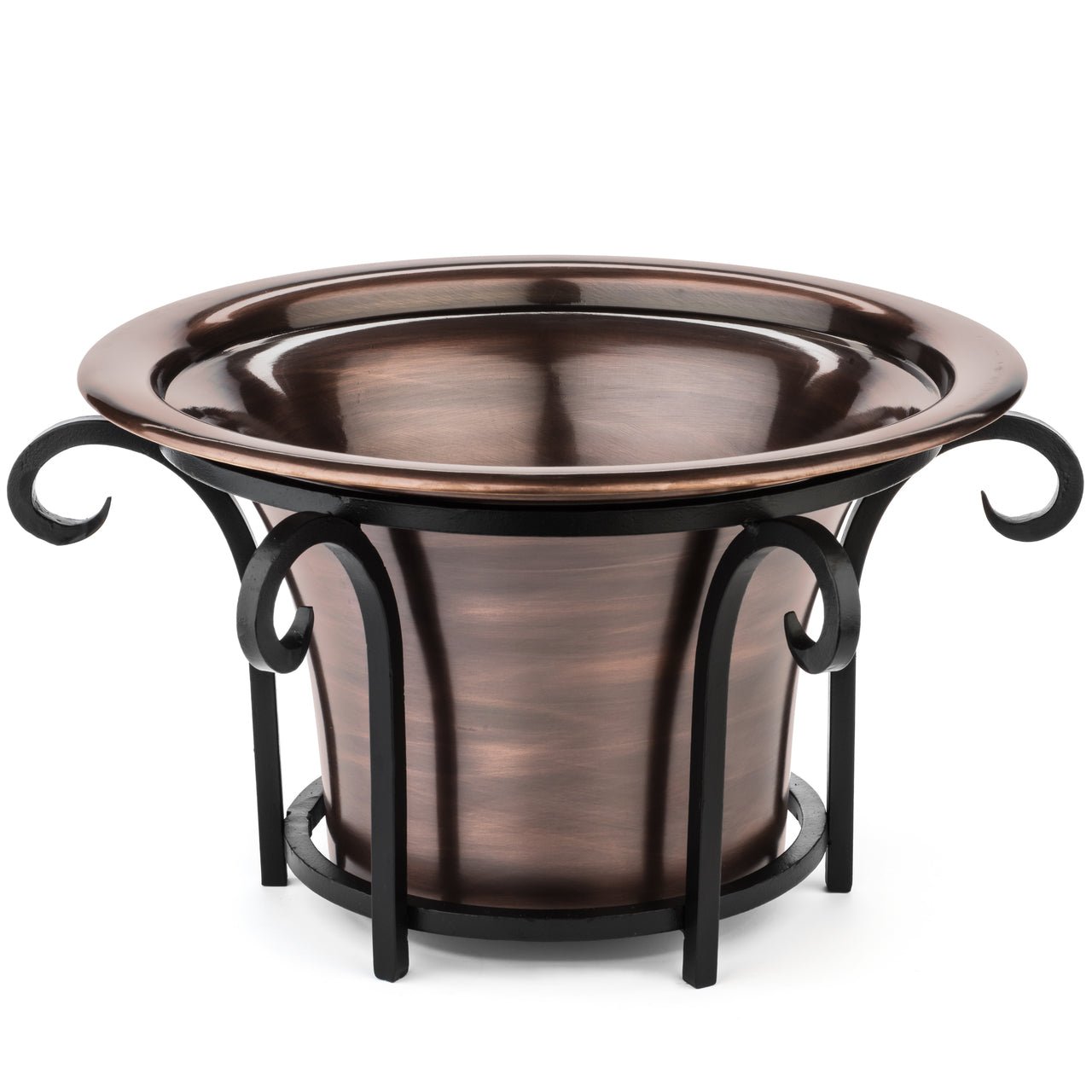 H Potter Hanging Planter - Metal Round Copper Finish Patio