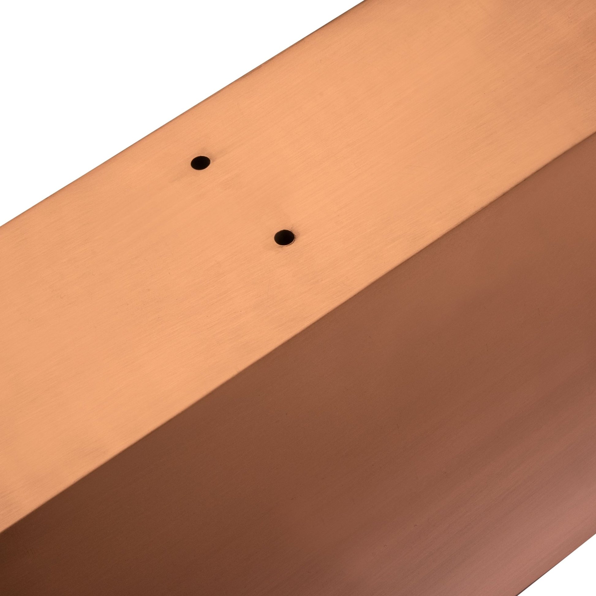 H Potter Copper Window Box drainholes