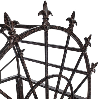 H Potter decorative crown detail on flowering vine obelisk trellis