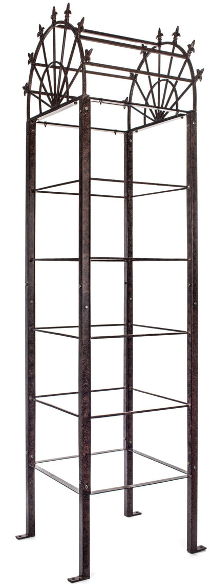 H Potter metal flowering vine obelisk trellis full product view