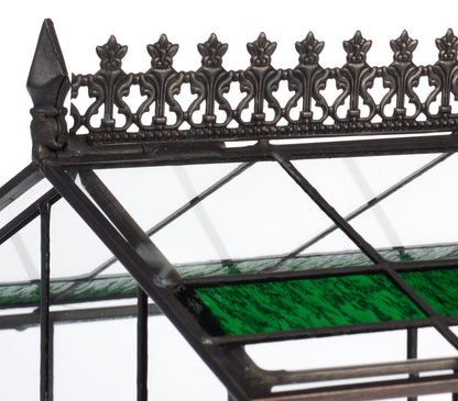 Close up of H Potter Terrarium Classic Wardian Case decorative roof trim