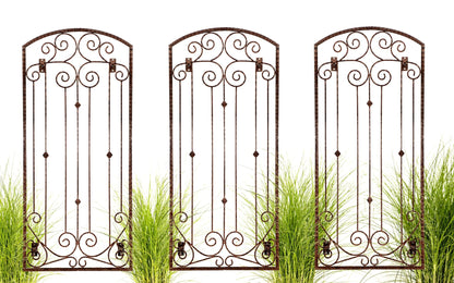 h potter set of 3 lenox estate arden trellises on white with green grass plants