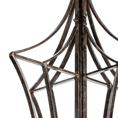 Upper curve detail on H Potter genie-style trellis, textured powder-coated finish