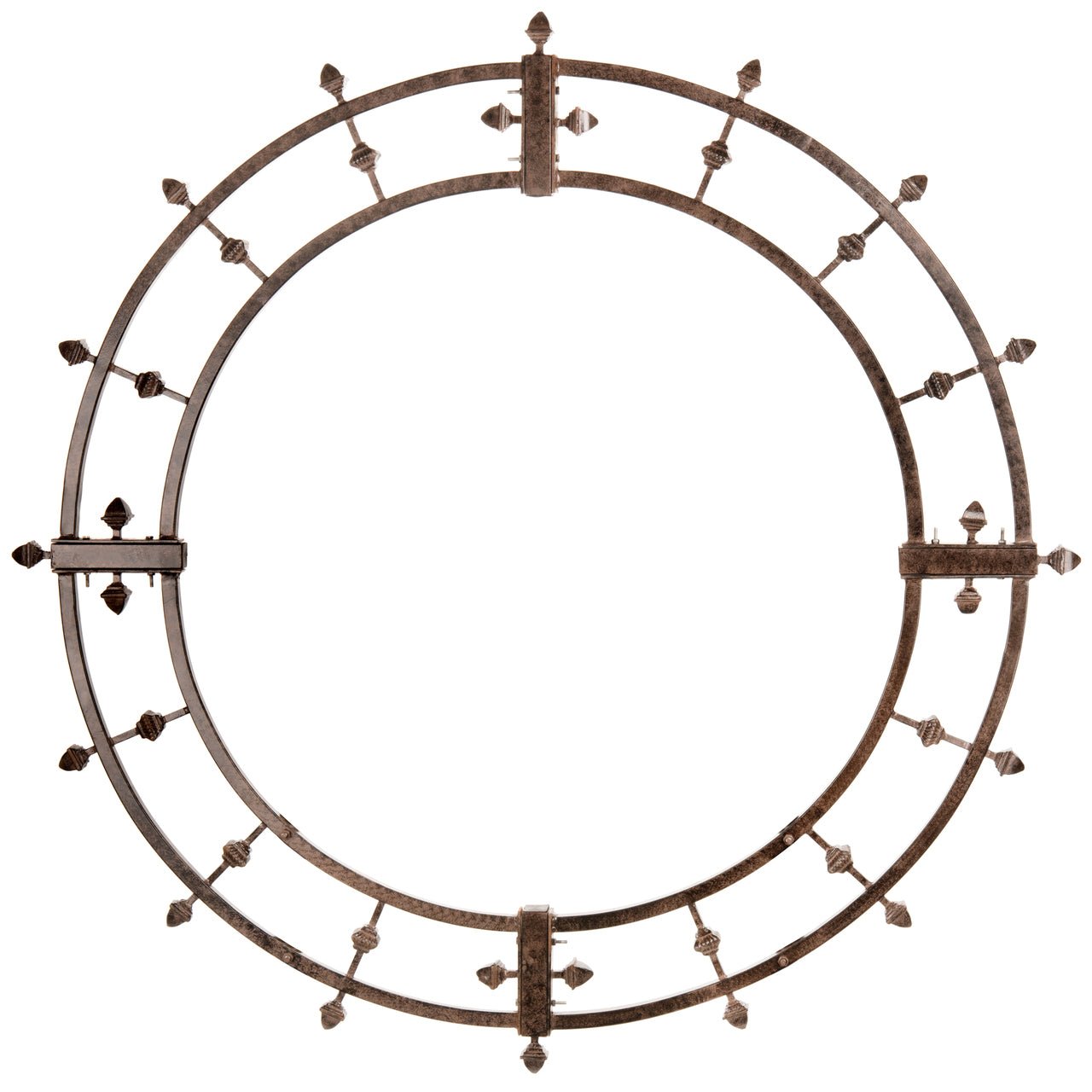 H Potter GAR579 round metal garden trellis assembled for garden installation