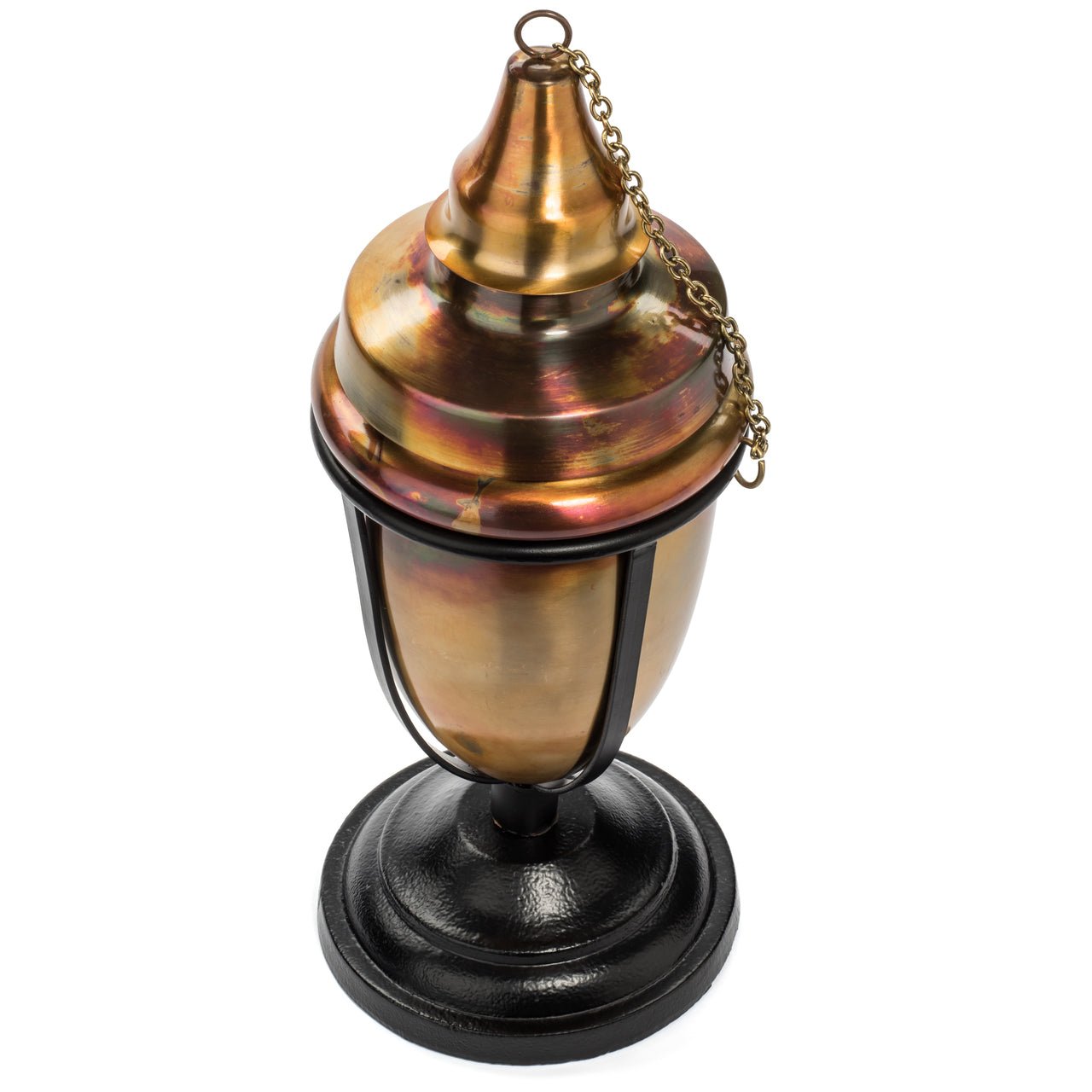 H Potter Rustic Table Top Patio Torch top view