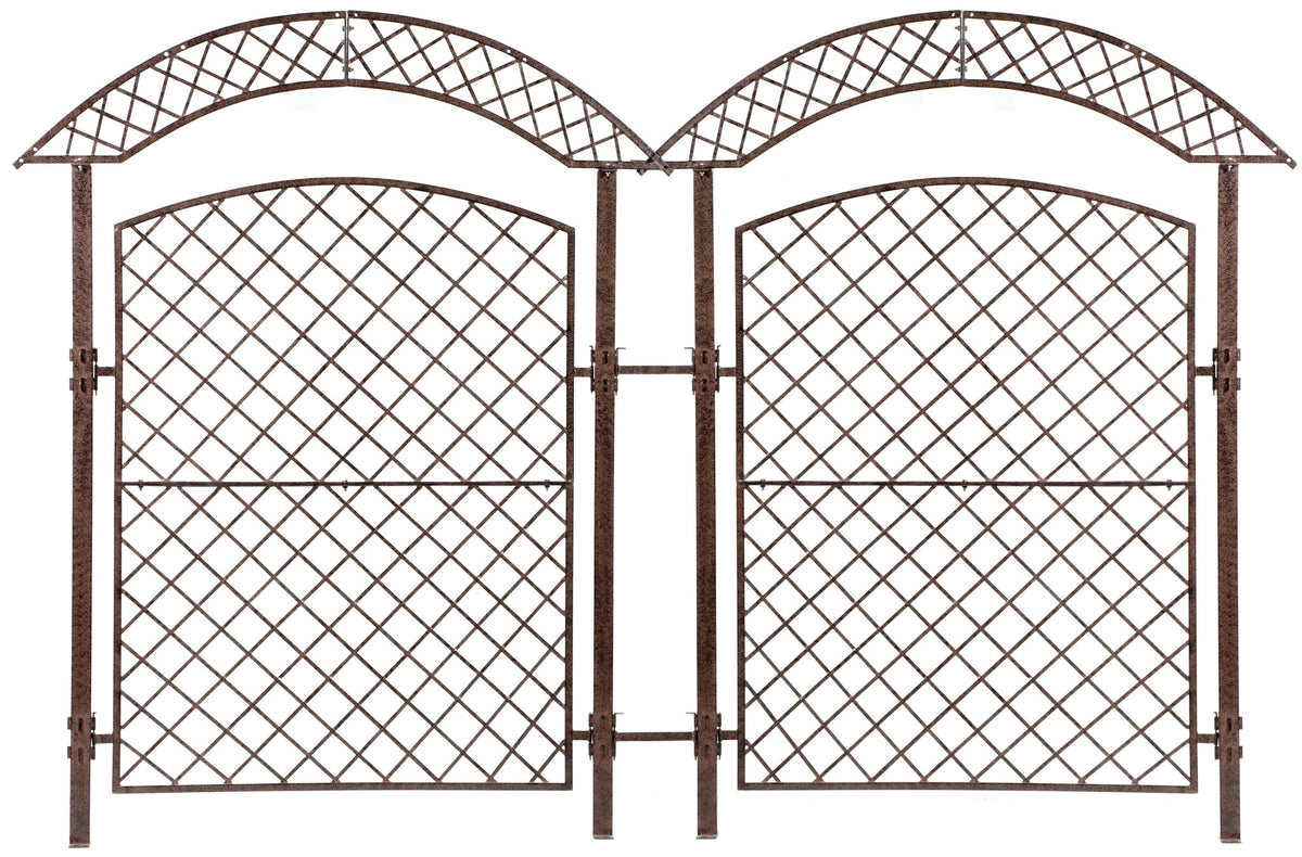 H Potter Savannah Metal Garden Trellis  Set of Two frontal view on white