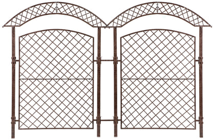 H Potter Savannah Metal Garden Trellis  Set of Two frontal view on white