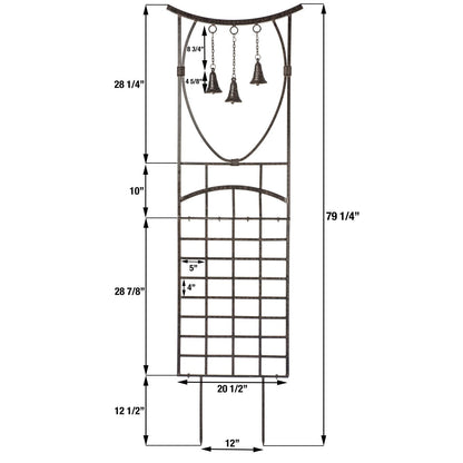 H Potter Garden Trellis Steeple Bells dimensional image