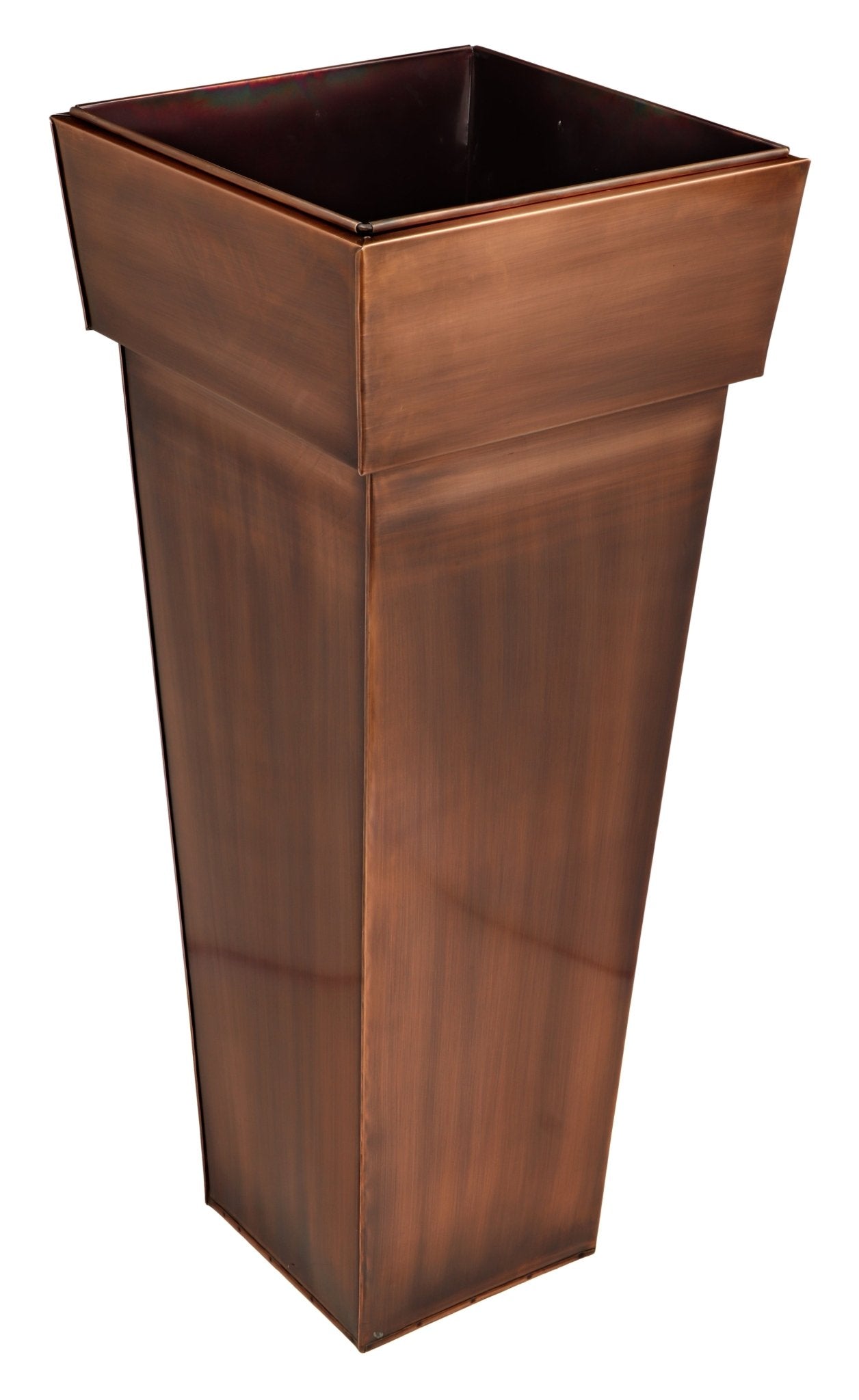 H Potter Tall Square Copper Planter 36.5 Inch hero image
